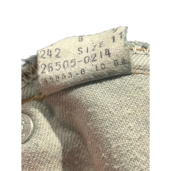 Vintage Levi's 505XX Women's Sz 11 (28x34) 26505-0214 Blue Denim Jeans Dark Wash - Picture 4 of 6